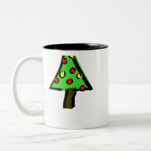 Tasse 2 Couleurs cerise d'arbre de noël