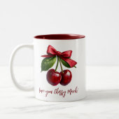 Tasse 2 Couleurs Cerises et un Bow-Love Vous Cherchez beaucoup (Gauche)
