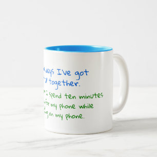 Tasse 2 Couleurs Certains jours j'ai tout en ordre blague Carte pos