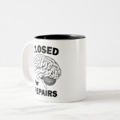 Tasse 2 Couleurs Cerveau Fermé Pour Réparations (Devant gauche)