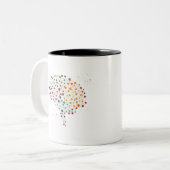 Tasse 2 Couleurs cerveau humain (Devant gauche)