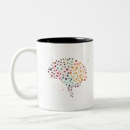 Tasse 2 Couleurs cerveau humain (Gauche)