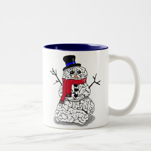 Tasse 2 Couleurs Cerveau neigeux (Droit)