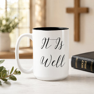 Tasse 2 Couleurs C'Est Bien Avec Mon Âme Black Christian