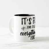 Tasse 2 Couleurs C'est bon, ça va, tout va bien (Devant gauche)