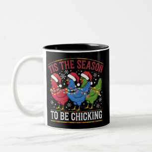 Tasse 2 Couleurs C'est la saison d'être Chicking Xmas Chicken Weste
