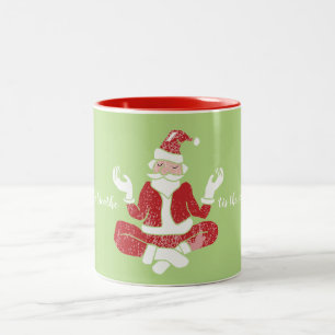 Tasse 2 Couleurs C'est La Saison Pour Respirer Yoga Père Noël