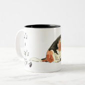 Tasse 2 Couleurs C'est la vie d'un chien Drôle mignon Beagle chien  (Devant gauche)