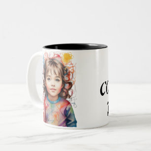 TASSE 2 COULEURS C'EST L'HEURE DU CAFÉ