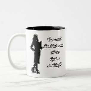 TASSE 2 COULEURS C'EST MOI LA PATRONNE, ALORS OPINE DU CHEF
