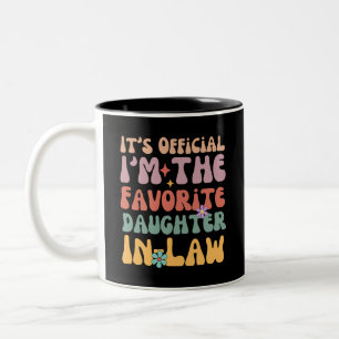 Tasse 2 Couleurs c'est officiel, je suis la belle-fille préférée