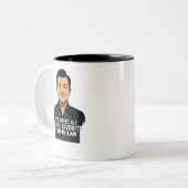 Tasse 2 Couleurs C'est officiel, je suis le gendre préféré (Devant gauche)