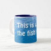 Tasse 2 Couleurs C'est où le poisson vit (Devant gauche)