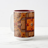 Tasse 2 Couleurs C'est une broderie de motifs (Devant gauche)