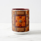 Tasse 2 Couleurs C'est une broderie de motifs (Centre)