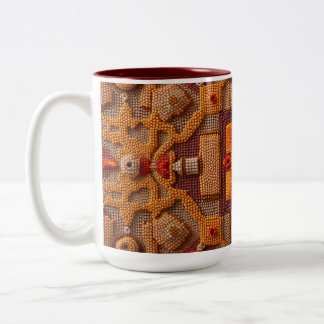 Tasse 2 Couleurs C'est une broderie de motifs
