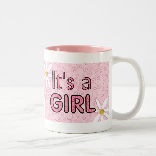 Tasse 2 Couleurs C'est une fille (Droit)