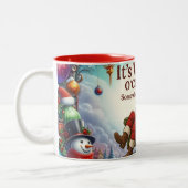 Tasse 2 Couleurs c'est win O'Clock Somewhere, citation de santa (Gauche)
