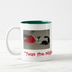 Tasse 2 Couleurs C'était la nuit avant Noël Kitten