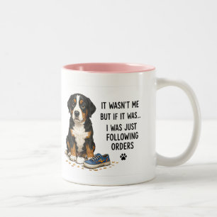 Tasse 2 Couleurs 🐾 C'était pas moi Citation de chien drôle 🐾