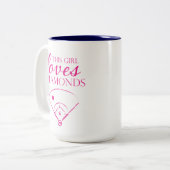 Tasse 2 Couleurs Cette Fille Aime Les Diamants Baseball/Mug De Soft (Devant gauche)