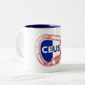 Tasse 2 Couleurs Ceuse France Rock Escalade Carabiner (Devant gauche)