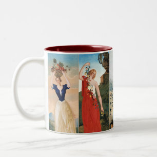 Tasse 2 Couleurs Cezanne Les Quatre Saisons Collage Affiche d'Art F