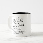 Tasse 2 Couleurs Chaîne de cello le long (Devant gauche)