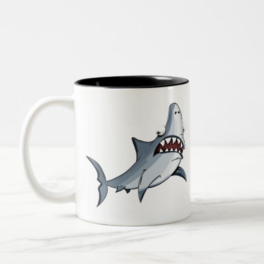 Tasse 2 Couleurs chaîne de conception de requins (Gauche)