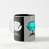 Tasse 2 Couleurs Chaises pivotantes rétro (Devant gauche)