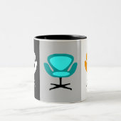Tasse 2 Couleurs Chaises pivotantes rétro (Centre)