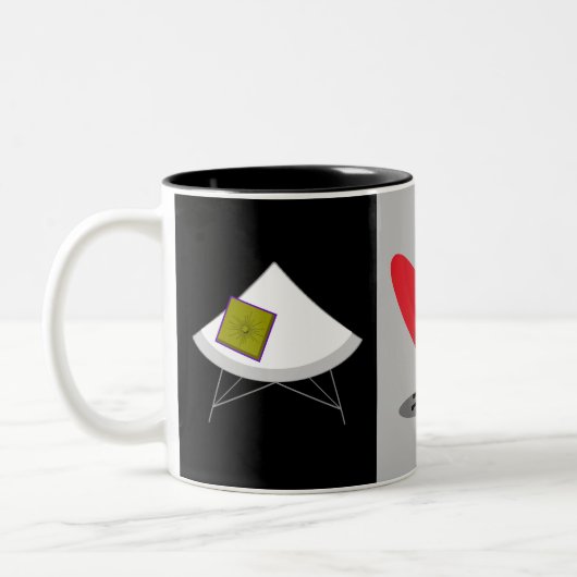 Tasse 2 Couleurs Chaises Retro (Gauche)