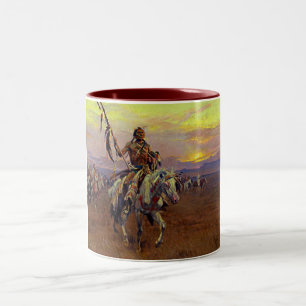 Tasse 2 Couleurs Chaman occidental vintage de Natif américain