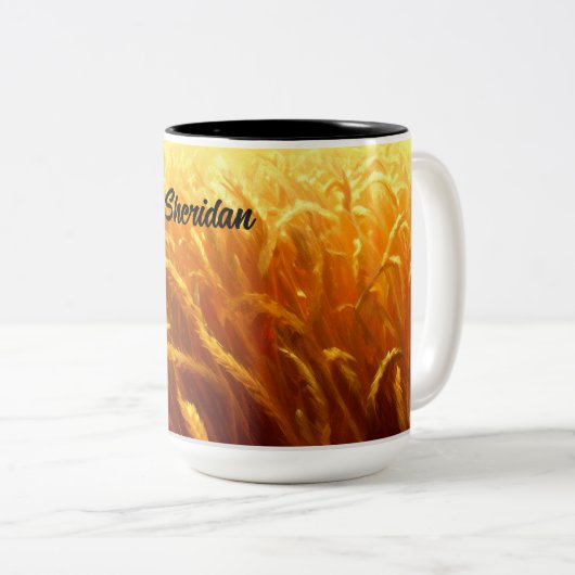 Tasse 2 Couleurs Champ de blé en été (Devant droit)