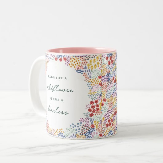 Tasse 2 Couleurs Champ de fleurs (Devant gauche)