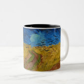 Tasse 2 Couleurs Champ de roues avec corbeaux (Devant droit)