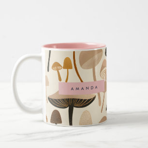 Tasse 2 Couleurs Champignon Personnalisé Fantaisiste de la Forêt