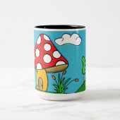Tasse 2 Couleurs champignon rouge mignon (Centre)