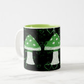 Tasse 2 Couleurs Champignon vert (Devant gauche)