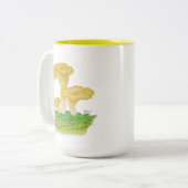Tasse 2 Couleurs Champignons Chanterelle dessinés à la main (Devant gauche)