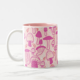 Tasse 2 Couleurs Champignons rose Mangenta