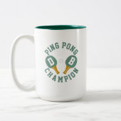 Tasse 2 Couleurs Champion Ping Pong Personnalisé (Gauche)