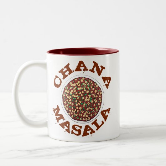 Tasse 2 Couleurs Chana Masala Chole Indien nourriture Plat de pois (Gauche)