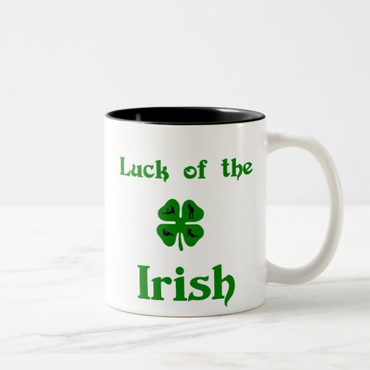 Tasse 2 Couleurs Chance de l'Irlandais avec des bébés (Droit)