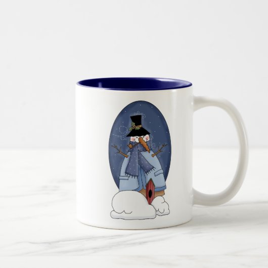 Tasse 2 Couleurs Chandails et cadeaux Snowman Blue (Droit)
