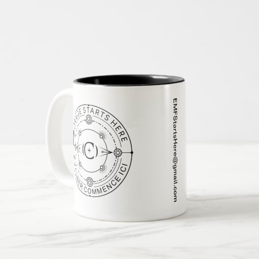 Tasse 2 Couleurs Changer commence ici Coupe (Devant gauche)