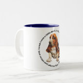 Tasse 2 Couleurs Chansonnette de Basset Hound (Devant gauche)
