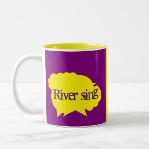Tasse 2 Couleurs Chant de rivière d'eau citron violet inscrit sur