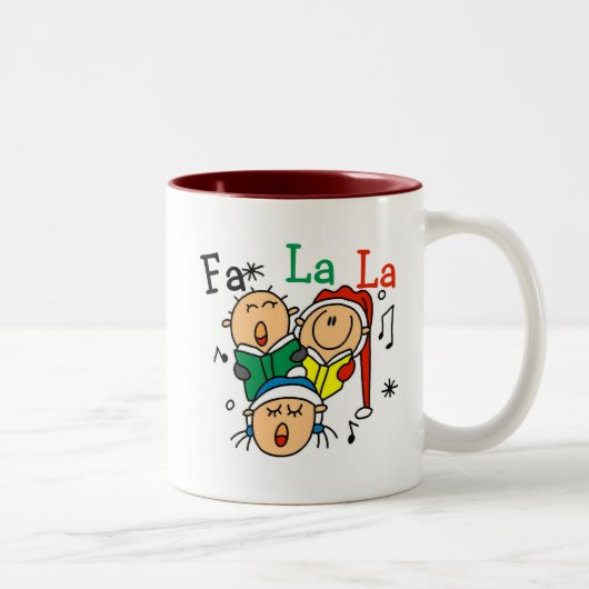 Tasse 2 Couleurs Chanter des chansons de Noël Tshirts et cadeaux (Droit)