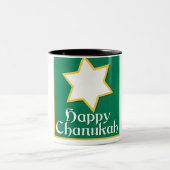 Tasse 2 Couleurs Chanukah heureux (Centre)